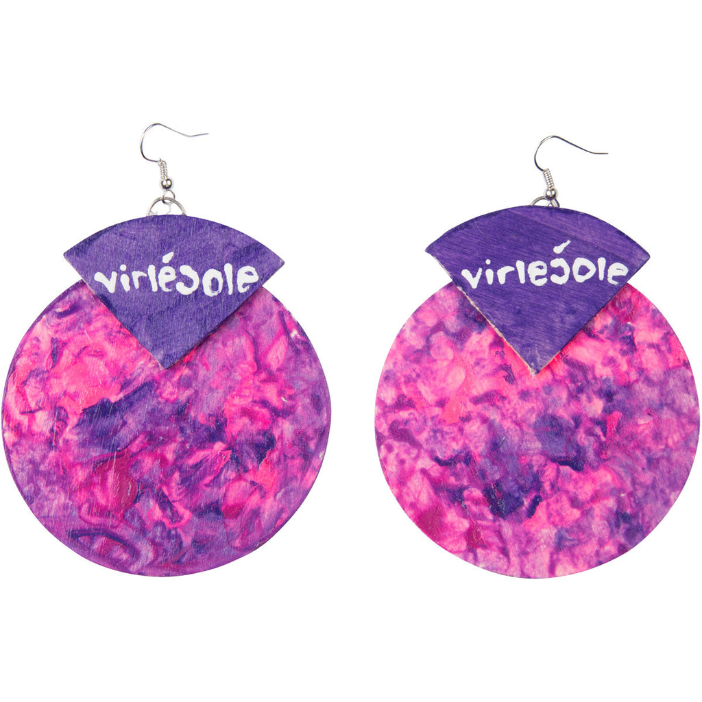 Graffiti Inspired, Hand-Painted Earrings
